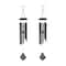 Glitzhome® 38" Matte Black Metal Black Windchime